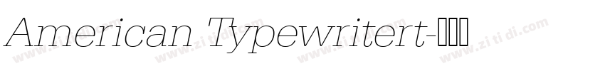 American Typewritert字体转换